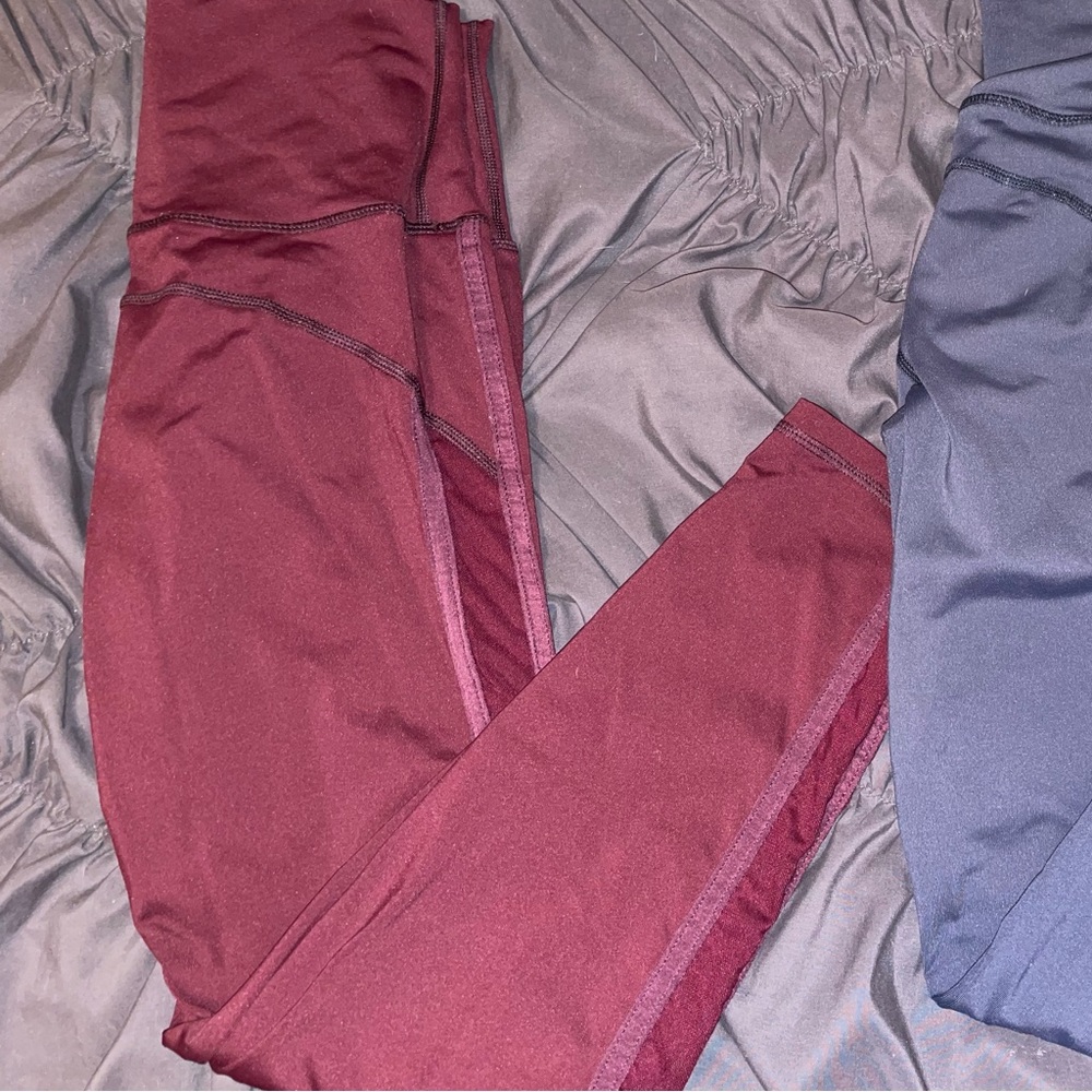 aerie maroon leggings